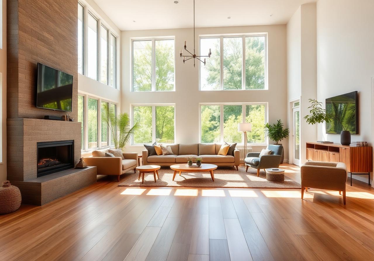 Wide-Plank Oak Living Room installed by Flooring Proz in West Hartford, CT